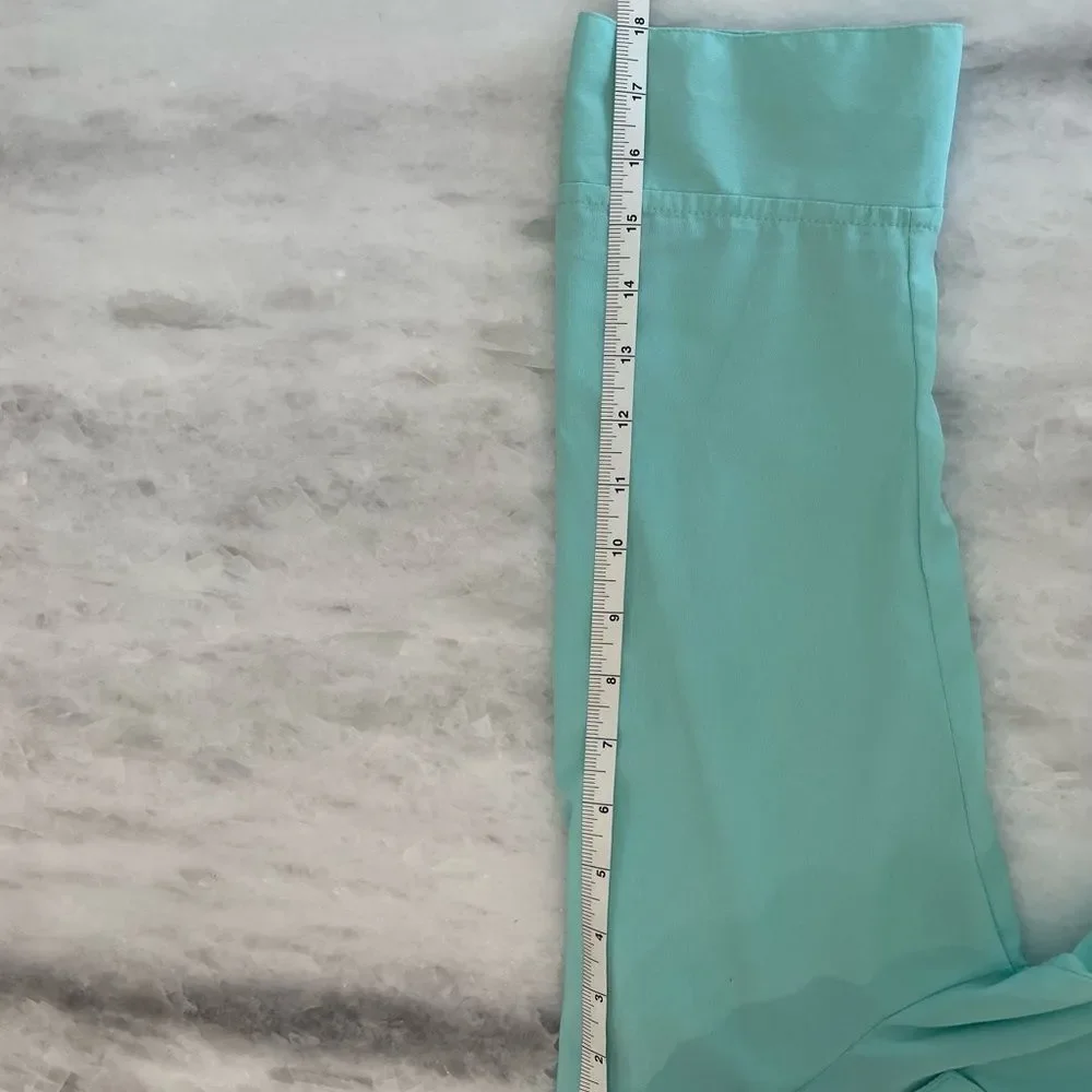 SPEED Control Aqua Turquoise Lightweight Long Sleeve Shirt Dress Button Belted